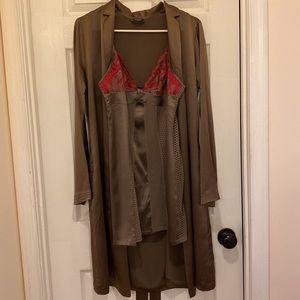 La Perla Silk Robe and Matching Teddy Lingerie